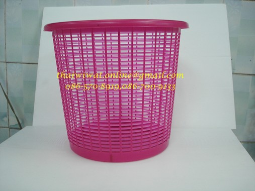 P00108 ตระกร้าใส่ผงกลม (ขนาด 26*26*22.5 ซม) เกรดเอ (ราคาส่งต่อ 1 โหล)