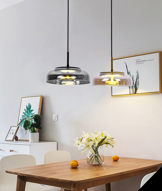 โคมไฟแขวนเพดาน Modern Luxury Nordic glass 23x15cm [DD-041]