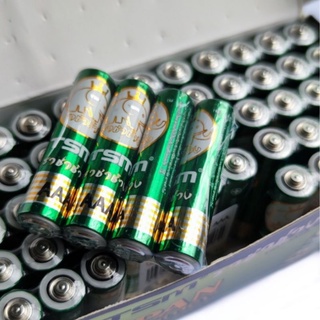 ถ่านไฟฉายขนาดAAAยี่ห้อราชาช้างTSMถ่าน3Aอย่างดี1กล่องมี60ก้อน