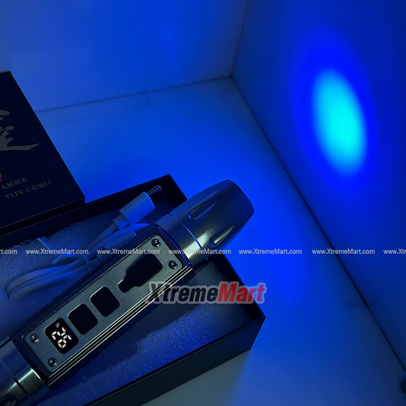 ไฟฉายส่องอัญมณี Ultrafire-S87 UV/Yellow Light Gem Jewelry Torch Jade Appraisal Flashlight (Silver)
