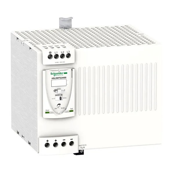 Schneider สวิทชิ่งเพาเวอร์ซัพพลาย 24V ABL8WPS24200, ABL8WPS24400, ABL8RPS24030 3-phase, 380..500V AC, 24V, 3/20/40A