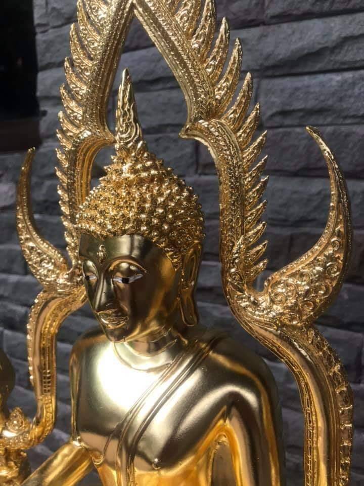 รูปหล่อ พระพุทธชินราช วัดเบญจมบพิตร เนื้อโลหะ ปิดทองคำแท้ (สร้างประมาณ ปี2560) - (หน้าตัก9นิ้ว สูง20นิ้ว)