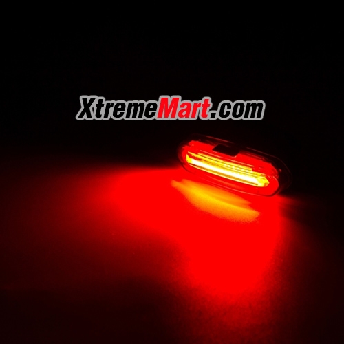 ไฟท้ายจักรยานกันน้ำ USB Rechargeable สลับไฟได้ 2 สี (สีแดง/สีขาว) AQY-096 LED Taillight Bicycle