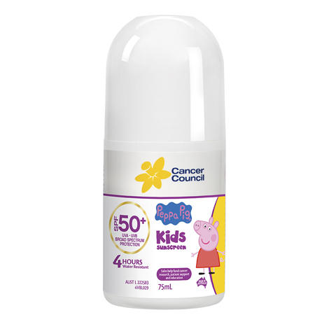 โรลออนกันแดดสำหรับลูกน้อย Cancer Council Peppa Pig Kids Sunscreen SPF50+ Roll-On