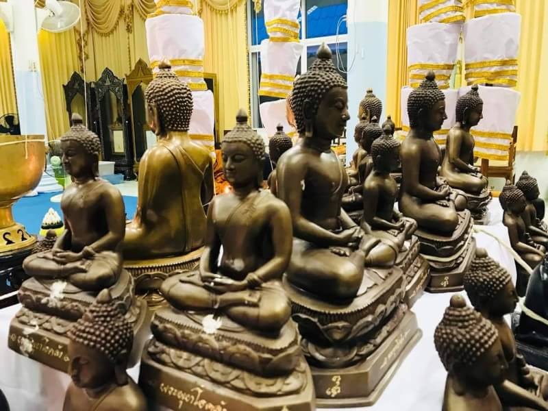 รูปหล่อ พระพุทโธคลัง แม่ชีบุญเรือน วัดอาวุธ (เนื้อโลหะ หน้าตัก 7 นิ้ว) ปี2561 #รับประกันแท้