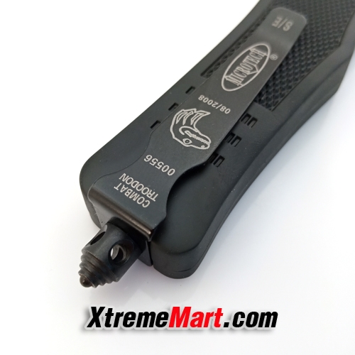 มีดสปริงตรงขนาดกลาง คมสองด้าน Microtech Combat Troodon 00556 D/E Automatic Knife Camping Tool