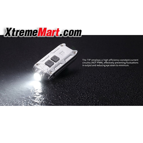 ไฟฉาย Nitecore Tip USB Rechargeable Keychain Light 360 Lumens (สีเทา)