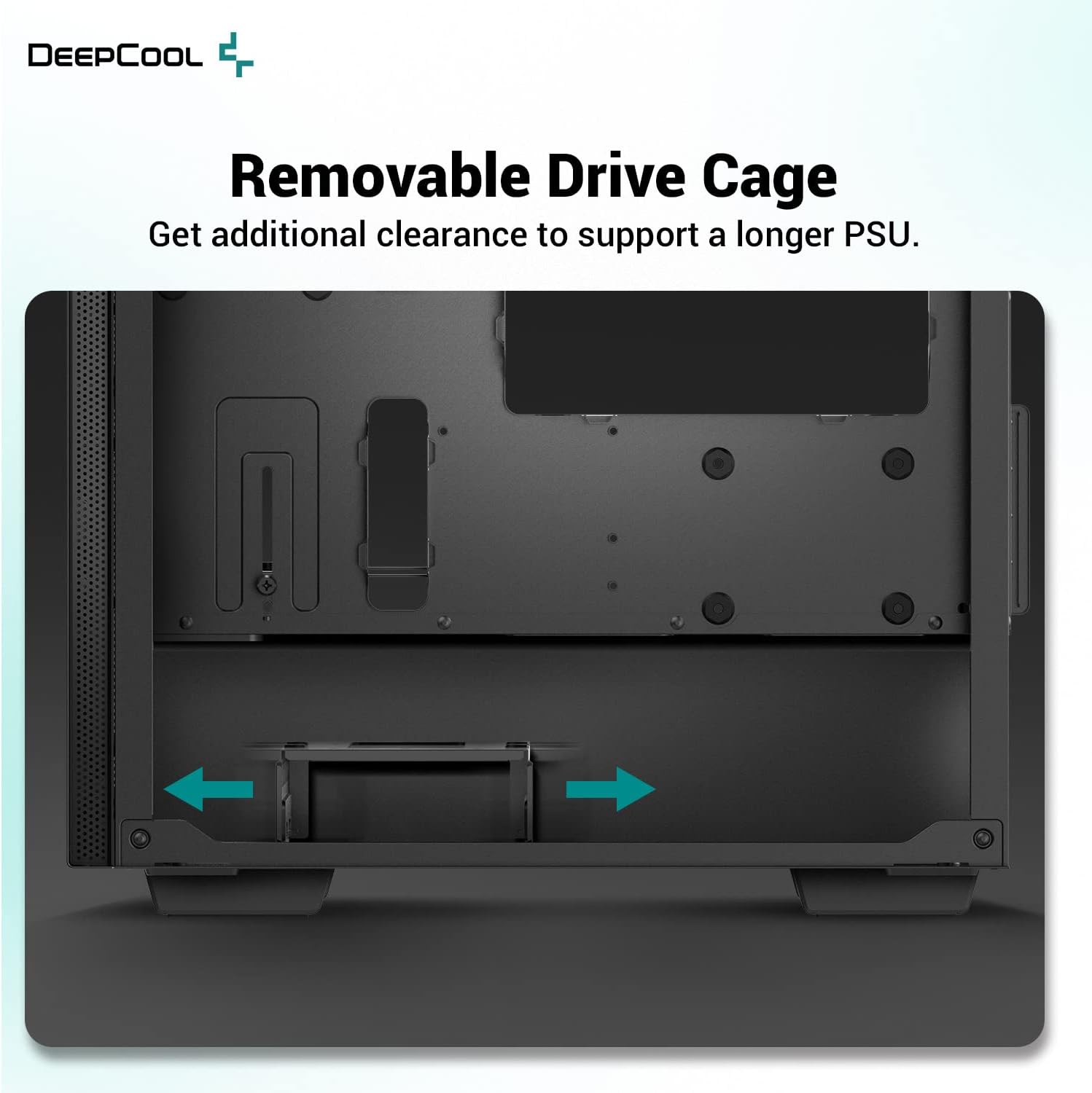 DeepCool MACUBE 110 Black PC Case Micro-ATX with Fan High-Airflow Panels Mid-Tower ATX Gaming Case - สีดำ