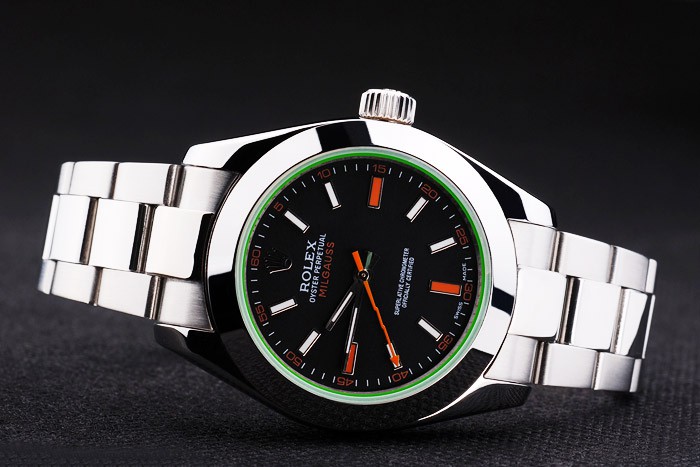 นาฬิกา Rolex Milgauss Black Green เกรด Mirror สายในแบบคุณ