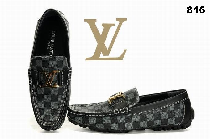 รองเท้า l loafer damier leather มี 3 สี ดำ ขาว น้ำตาล size 40-47
