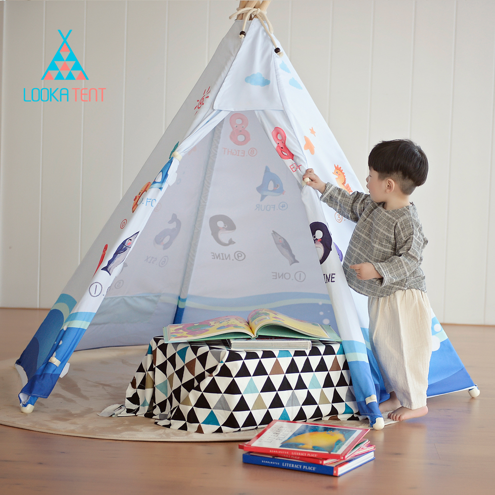 บ้านจำลองทรงเต๊นท์อินเดียนแดงสำหรับเด็ก LOOKA Tent (Under The Sea)
