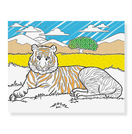 แผ่นภาพระบายสีมหัศจรรย์ Melissa & Doug รุ่น Magic Pattern Marker Coloring Pad (Blue)