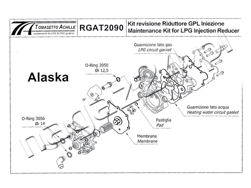ชุดซ่อมหม้อต้มtomasetto AT09 alaska.พร้อมกรองหม้อต้ม