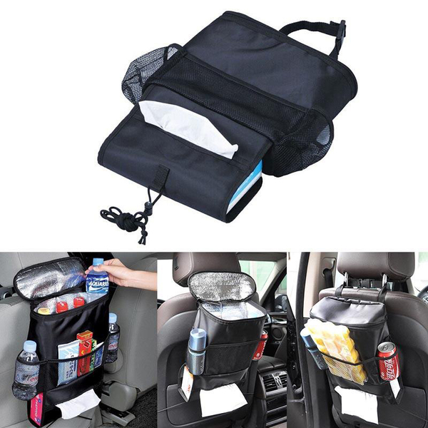 กระเป๋าเก็บความเย็นหลังเบาะรถยนต์ มีช่องฟอยล์เก็บอุณหภูมิร้อนเย็น ใส่ของได้เยอะ