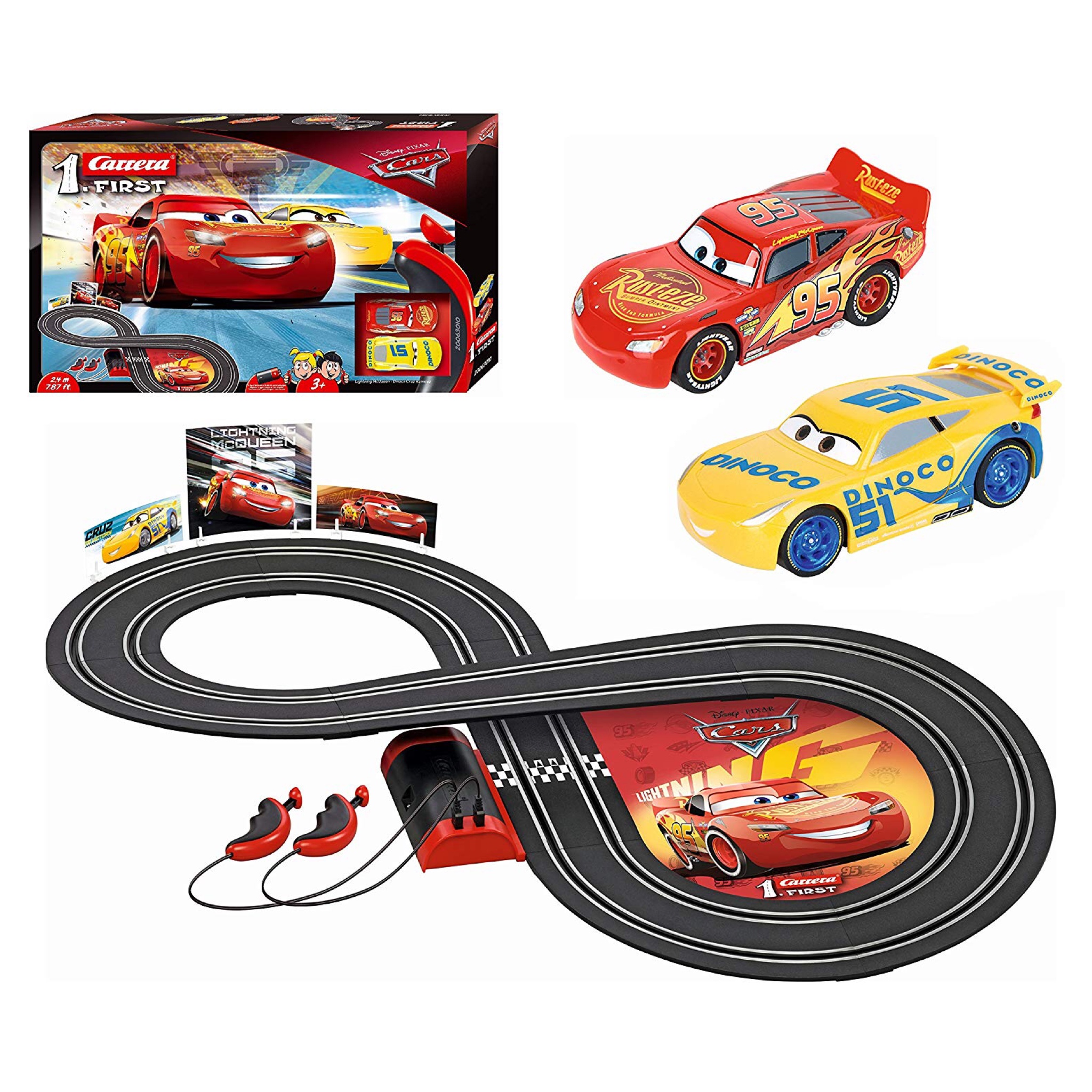 ชุดสนามแข่งรถอัตโนมัติ Carrera First Disney Pixar Cars 3 Slot Car Set