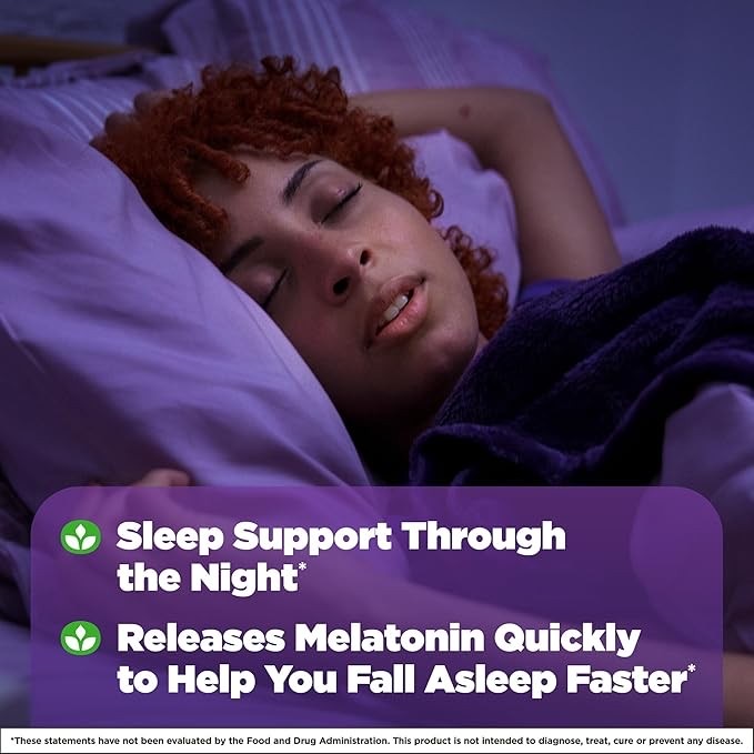 วิตามินเสริมการนอนหลับสำหรับผู้ใหญ่ NATROL Melatonin Advanced Sleep Time Release 10mg Maximum Strength (60 Tablets)