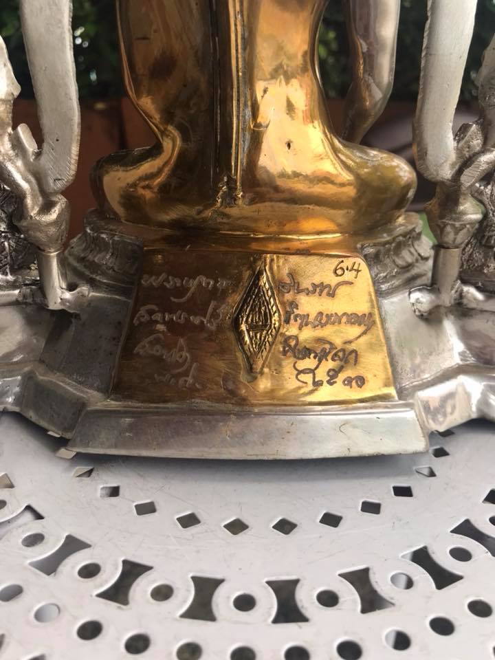 รูปหล่อ พระพุทธชินราช (หน้าตัก5นิ้ว) เนื้อทองเหลือง2กษัตริย์ สามารถถอดซุ้มเรือนแก้วได้