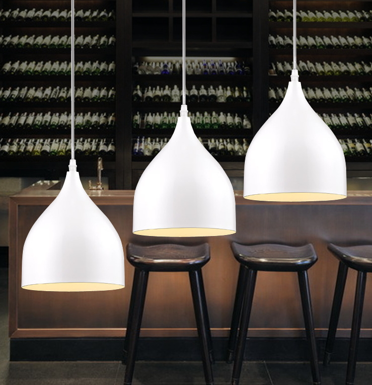 โคมไฟห้อยเพดานนอร์ดิกโมเดิร์น 17cm ขาว,แดง,ดำ,ฟ้า