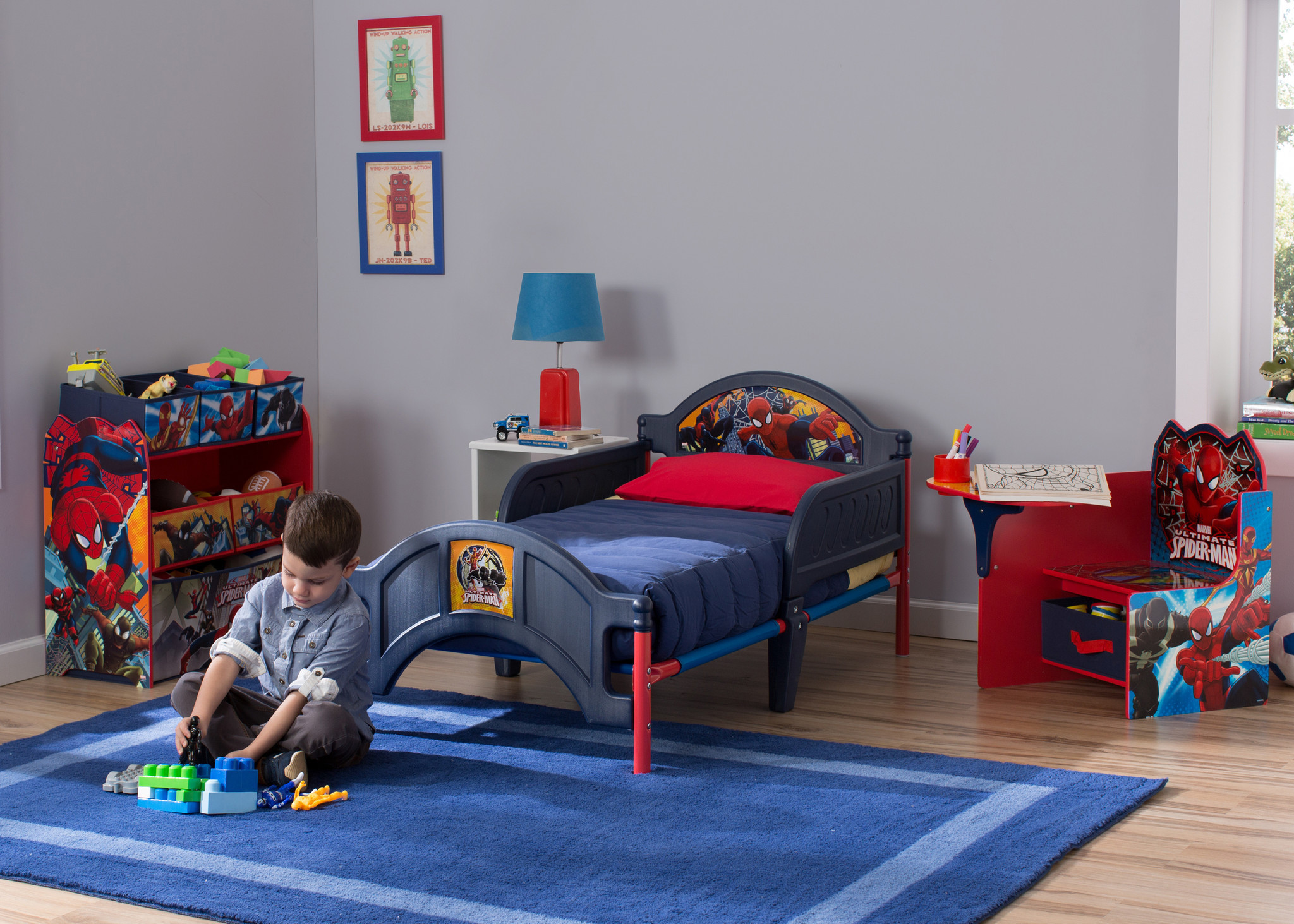 ชั้นเก็บของเล่นสำหรับลูกน้อย Delta Children Multi-Bin Toy Organizer (Marvel The Amazing Spiderman)