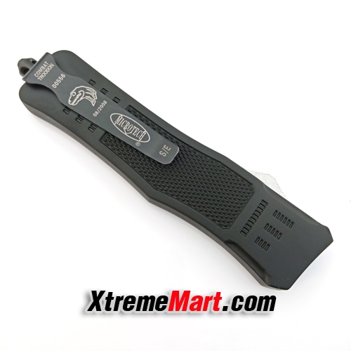 มีดสปริงตรงขนาดกลาง คมสองด้าน Microtech Combat Troodon 00556 D/E Automatic Knife Camping Tool