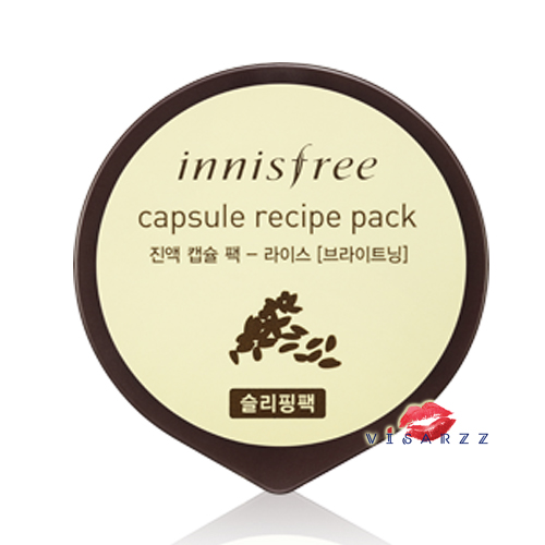 Innisfree Capsule Recipe Pack 10mL #Rice มาส์กนวดหน้าแบบข้ามคืนด้วยสารสกัดจากข้าว ดูแลผิวให้เนียนกระจ่างใสยิ่งขึ้น