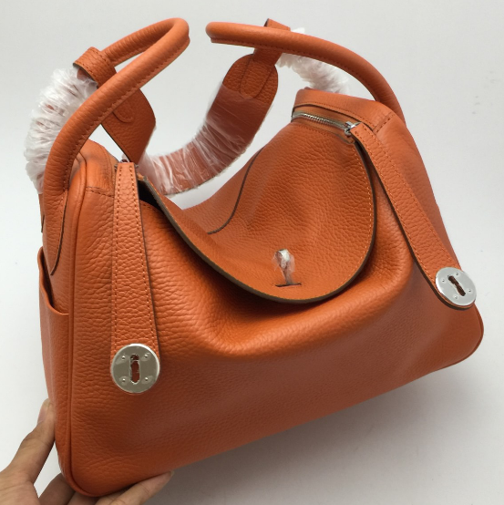 กระเป่า hm lindy togo leather 30 cm สีส้ม orange