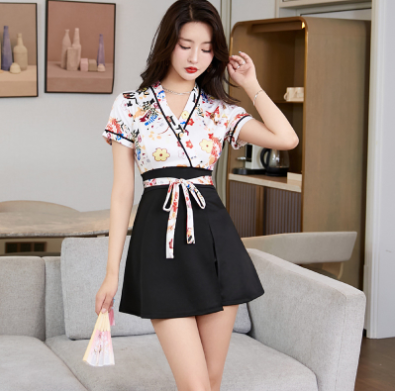 ชุดแซ็กซี่ไนท์คลับ ผับ บาร์ คาราโกแกะ ช่างนวดเทา นวดสปา NK6707002 สีภาพ S-5XL