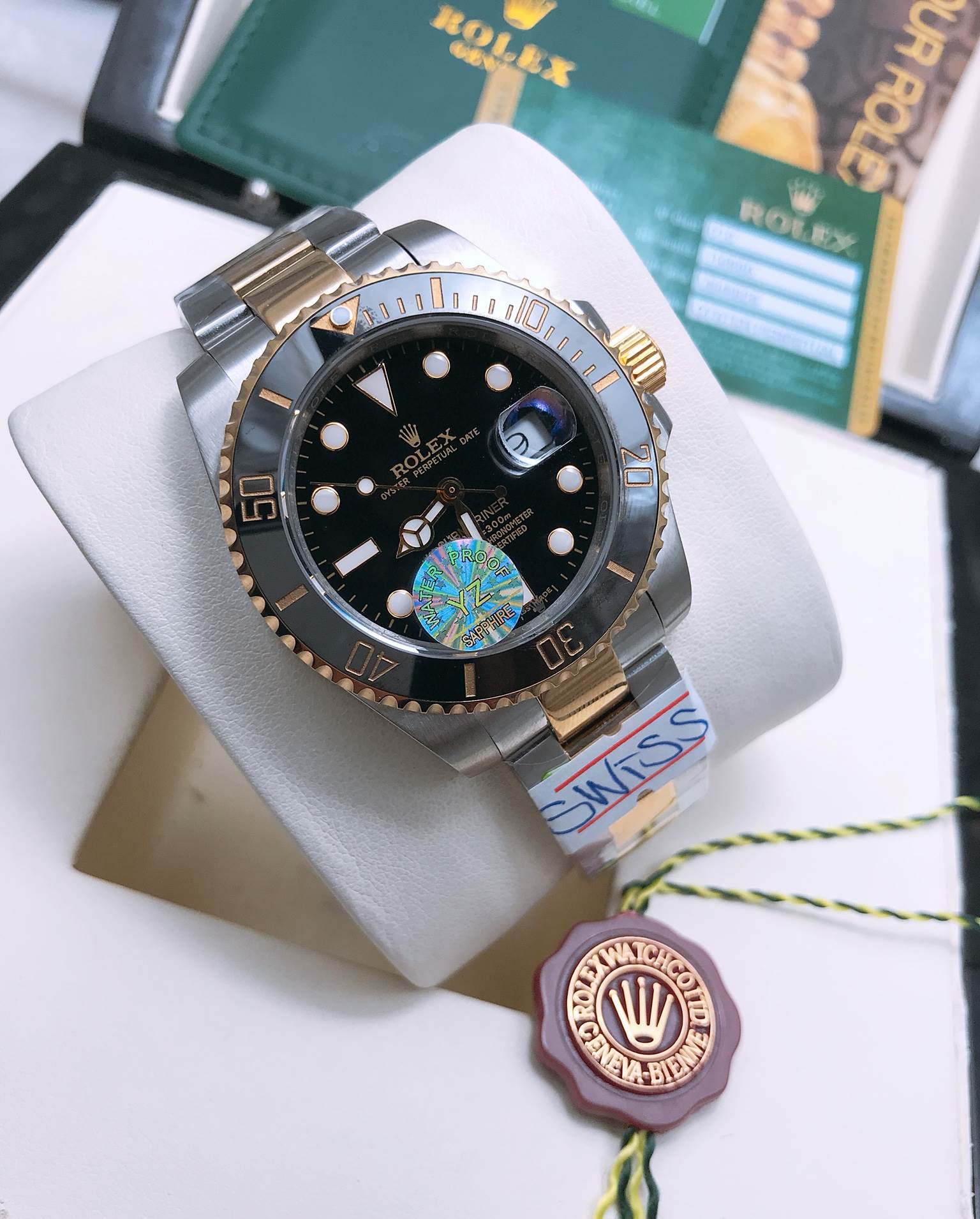 Rolex Submariner Blue Dial Two - Tone 116613 Swiss Grade งานสวิสจากโรงงาน YZ Factory ลงเครื่อง ETA2824