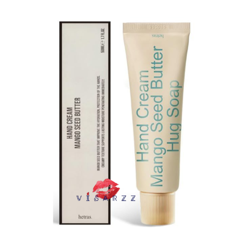 (Hug Soap) Hetras Mango Seed Butter Perfume Hand Cream แฮนด์ครีม ครีมทามือ บำรุงมือ 50g เนื้อสัมผัสนุ่ม กลิ่นหอมติดทนนาน
