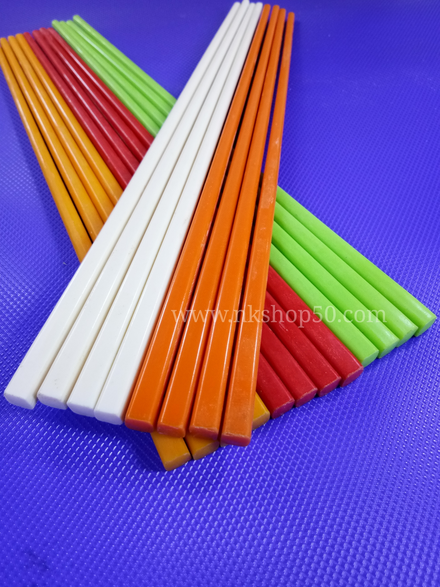 ตะเกียบเมลามีน5สีแพค10คู่