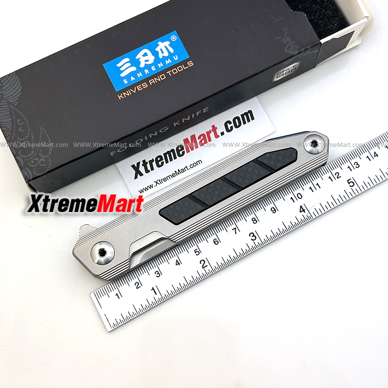 มีดพับ Sanrenmu รุ่น1162 ใบมีดสแตนเลสแข็งพิเศษ 14C28N จุดหมุนตลับลูกปืน