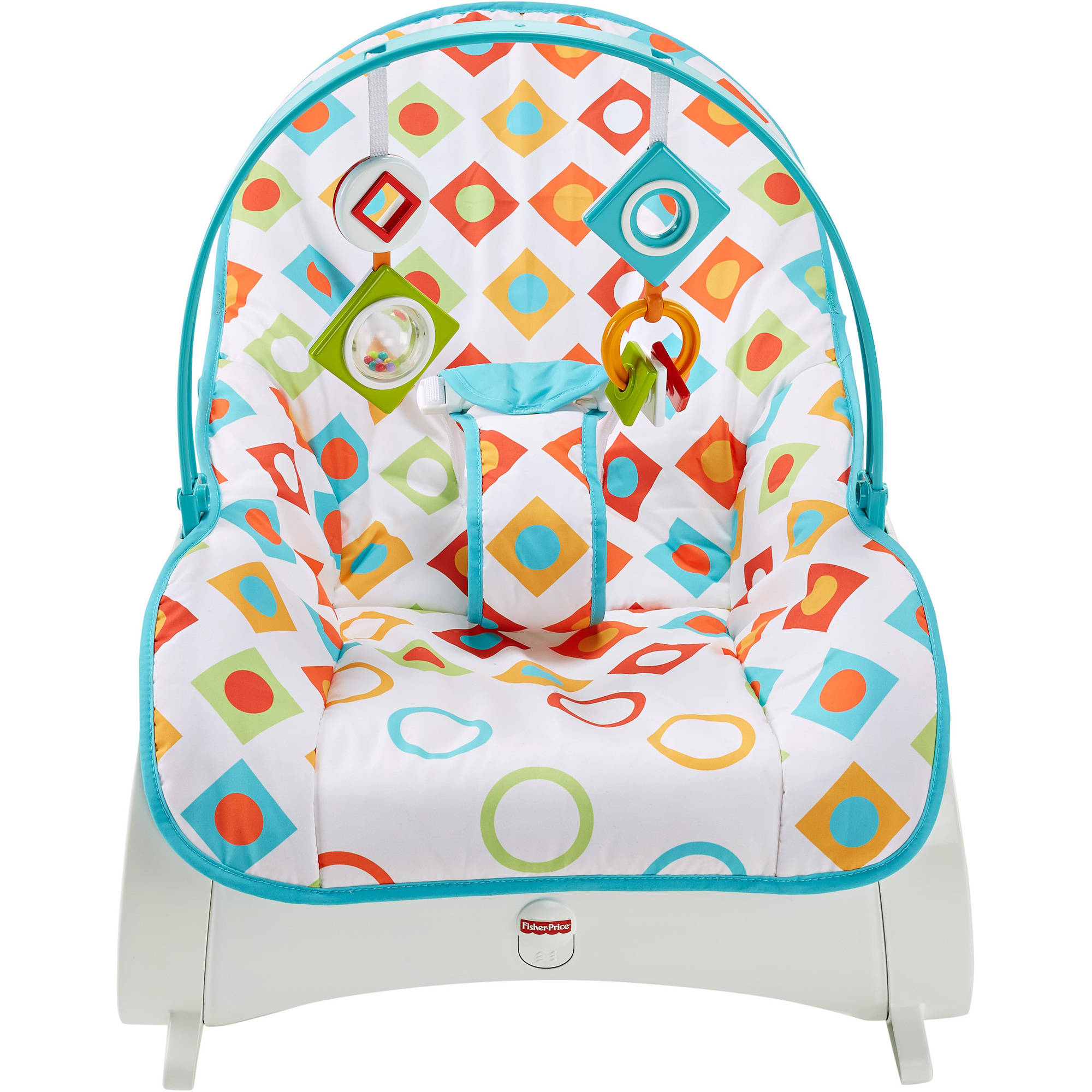 เปลโยกสั่นอัตโนมัติและเก้าอี้โยกเอนกประสงค์ Fisher-Price รุ่น Infant-to-Toddler Rocker (Geo Diamonds)