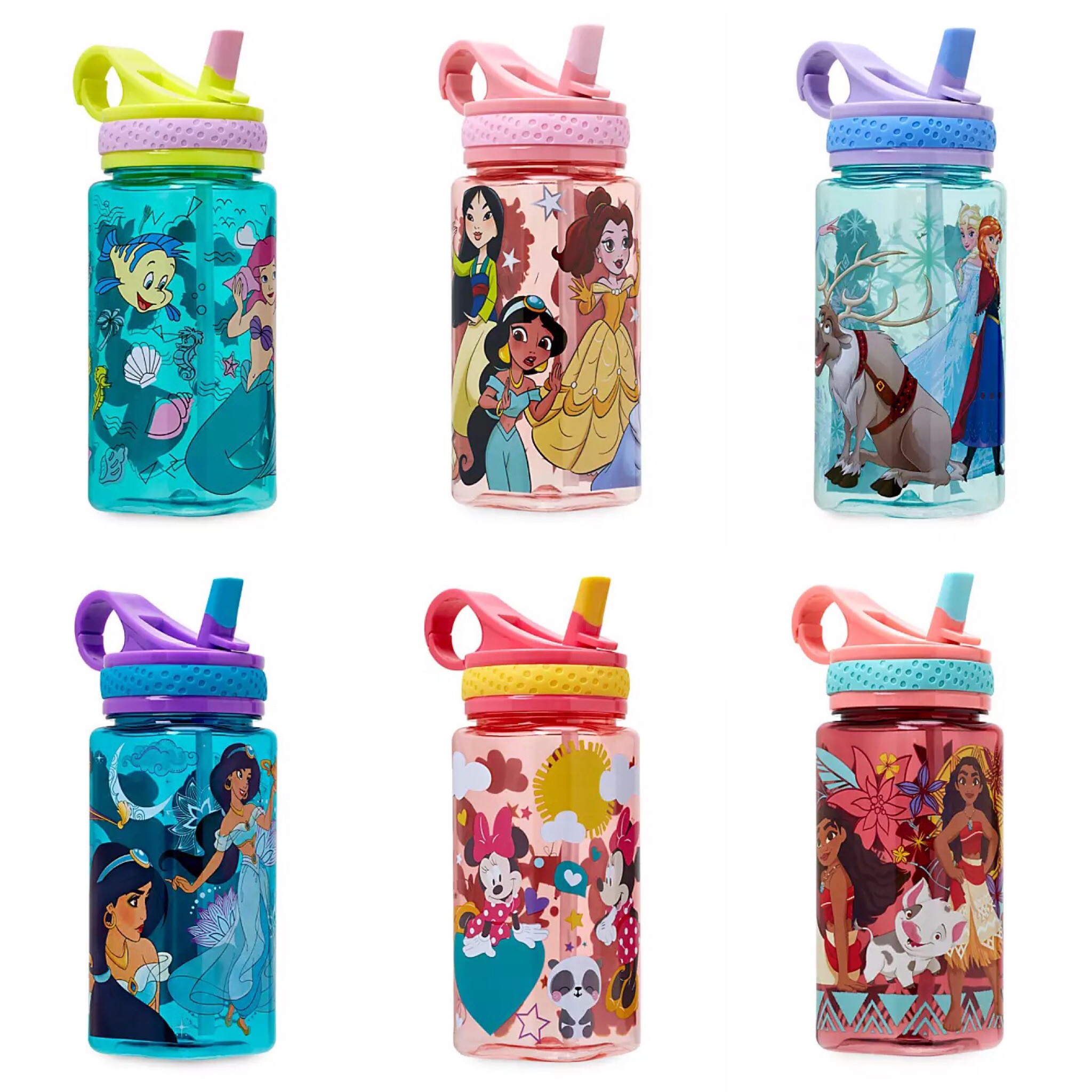 กระติกน้ำแบบหลอดดื่มสำหรับเด็ก Disney Princess Water Bottle with Built-In Straw (2019)