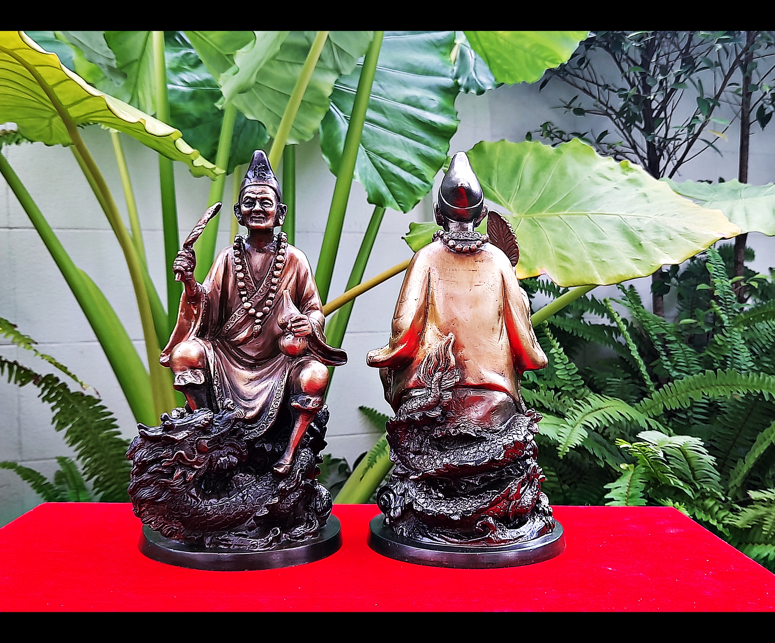 รูปหล่อ พระจี้กง นั่งมังกร เนื้อทองเหลือง (ขนาดตั้งบูชา ฐาน5นิ้ว สูง9.5นิ้ว) ปี2564 #รับประกันแท้ - หลวงพ่อบ๊ะ วัดโพธิ์ลังกา ปลุกเสกเดี่ยว