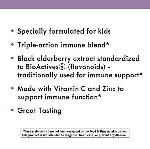 วิตามินเสริมสร้างภูมิคุ้มกันสำหรับเด็กชนิดกัมมี่ Nature's Way Sambucus Standardized Elderberry Gummies for Kids