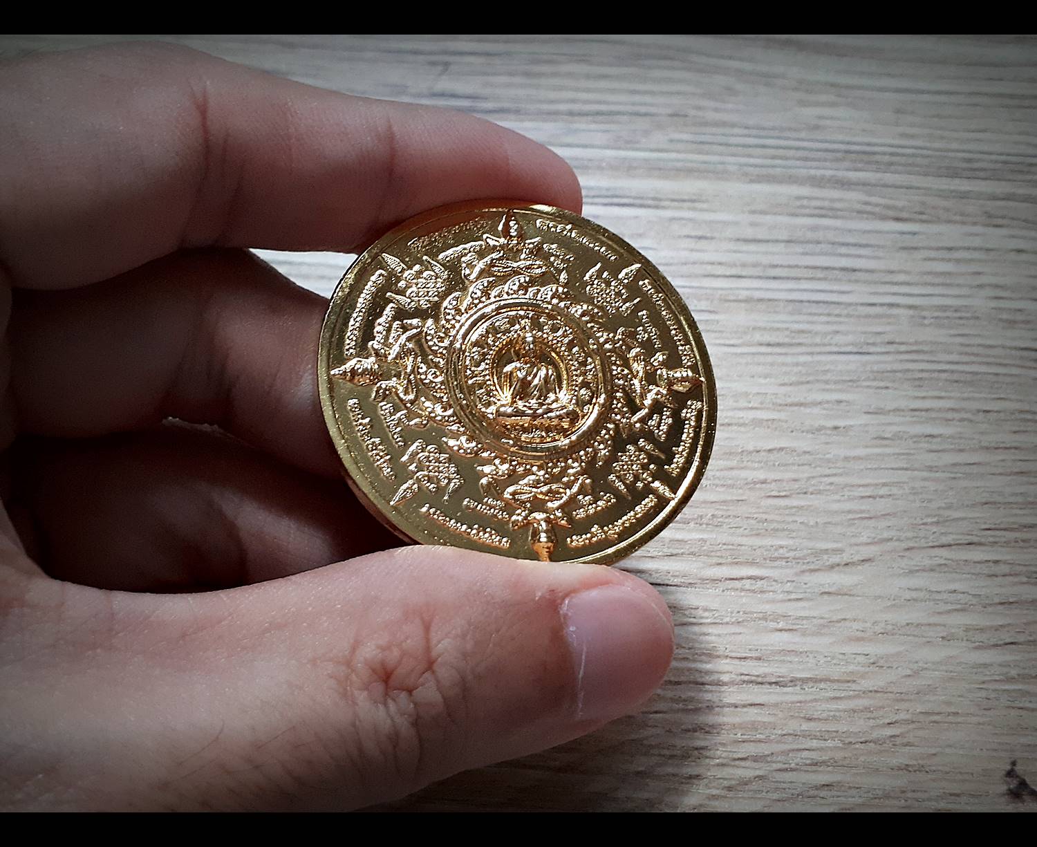 เหรียญทำน้ำมนต์ หลวงพ่อหนุน วัดพุทธโมกข์ เนื้อชุบทอง ปี2556 #รับประกันแท้