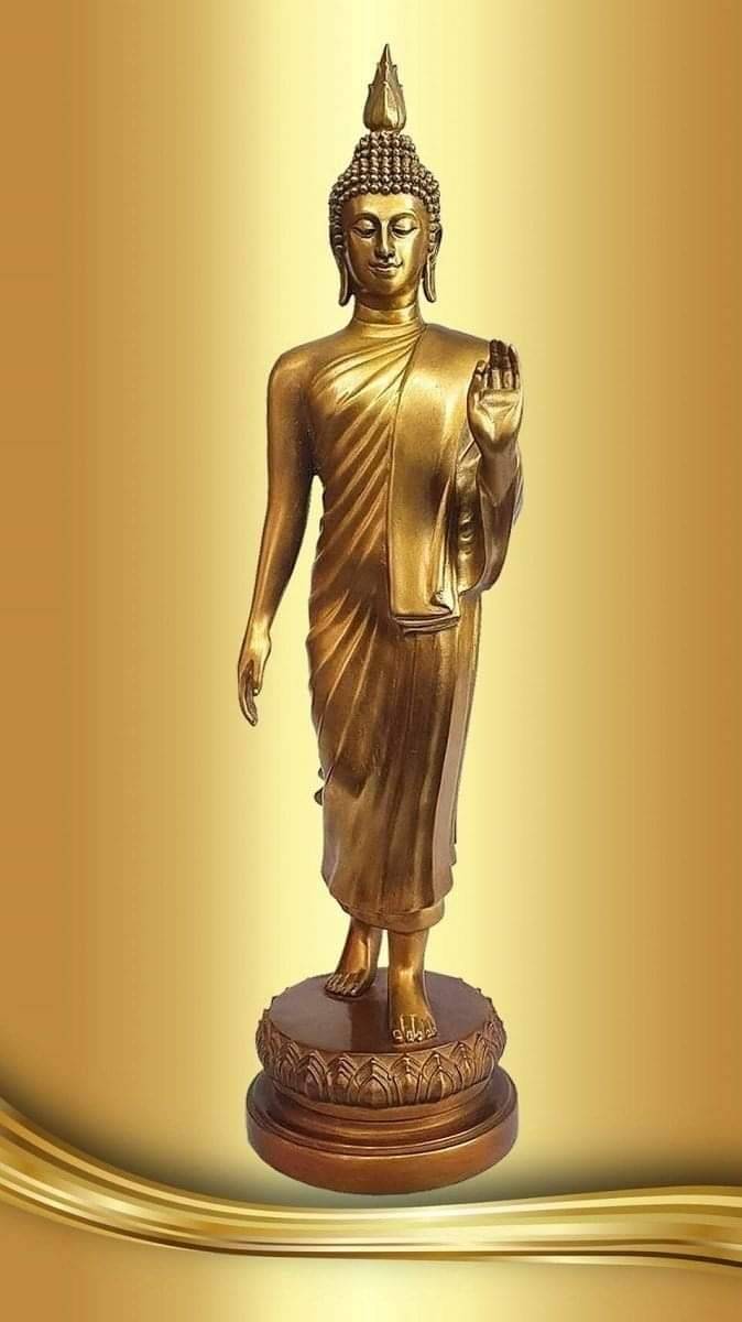 รูปหล่อ พระพุทธลีลาประทานพร (ปางลีลาประทานพร) (ความสูง12นิ้ว) เนื้อโลหะสัมฤทธิ์(บรอนซ์) เสาร์๕ ปี2563 #รับประกันแท้ - หลวงพ่อเล็ก วัดท่าขนุน