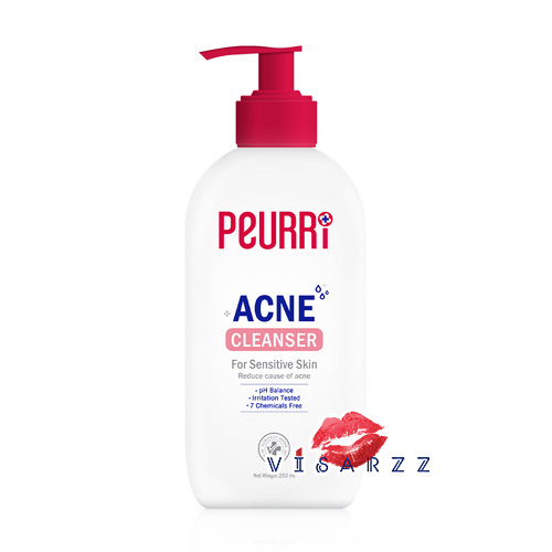 (หัวปั๊ม 250mL) Peurri Acne Cleanser 250mL เจลล้างหน้าและอาบน้ำฝาแดง สูตรผิวมัน - ผิวผสม สูตรอ่อนโยนพิเศษ สำหรับคนเป็นทุกสิว ผิวแพ้ง่าย ช่วยจบความมันบนใบหน้าและผิวกาย