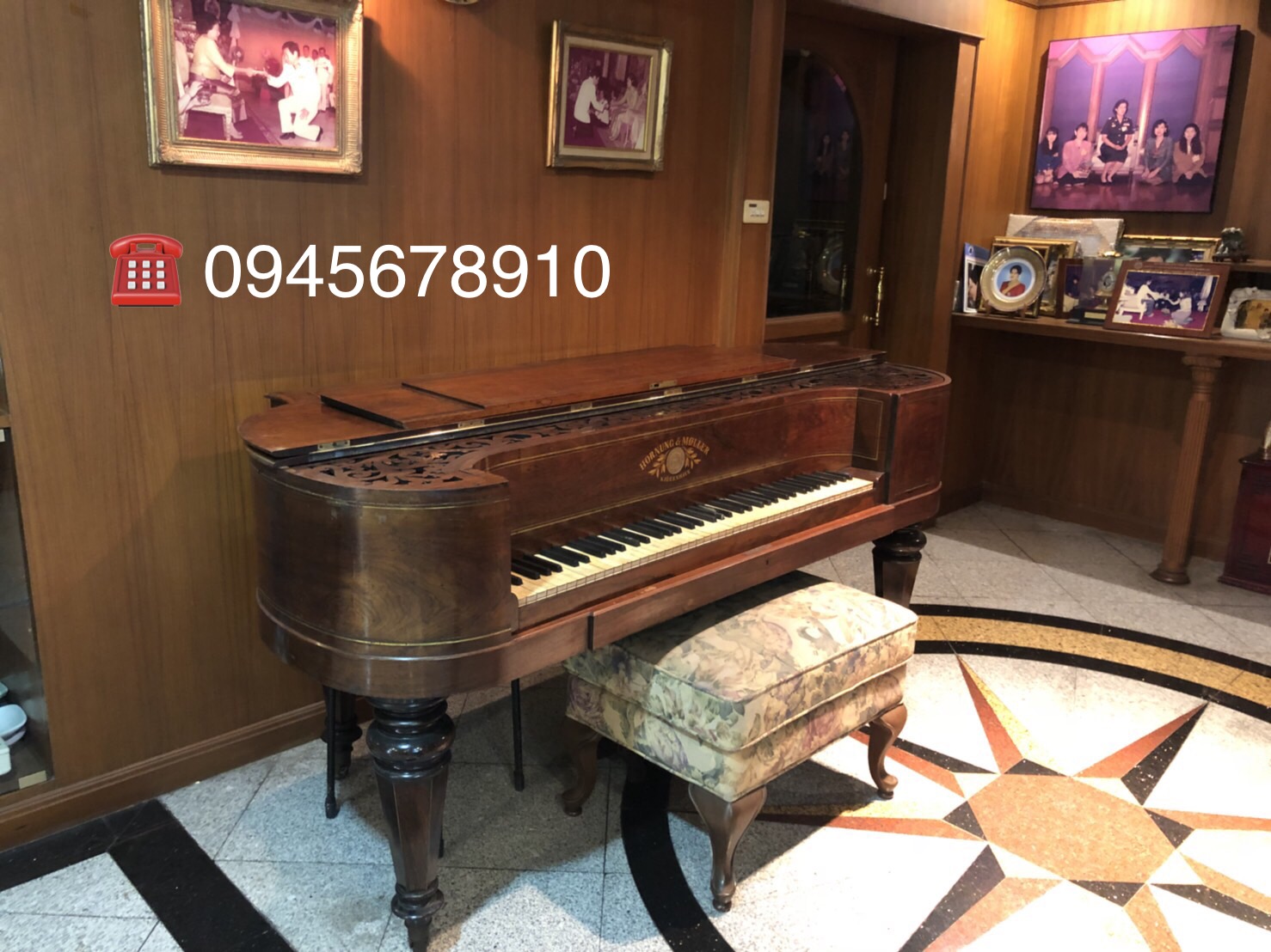 ขายเปียโนวินเทจ HORNUNG & MOLLER PIANO Square Grand