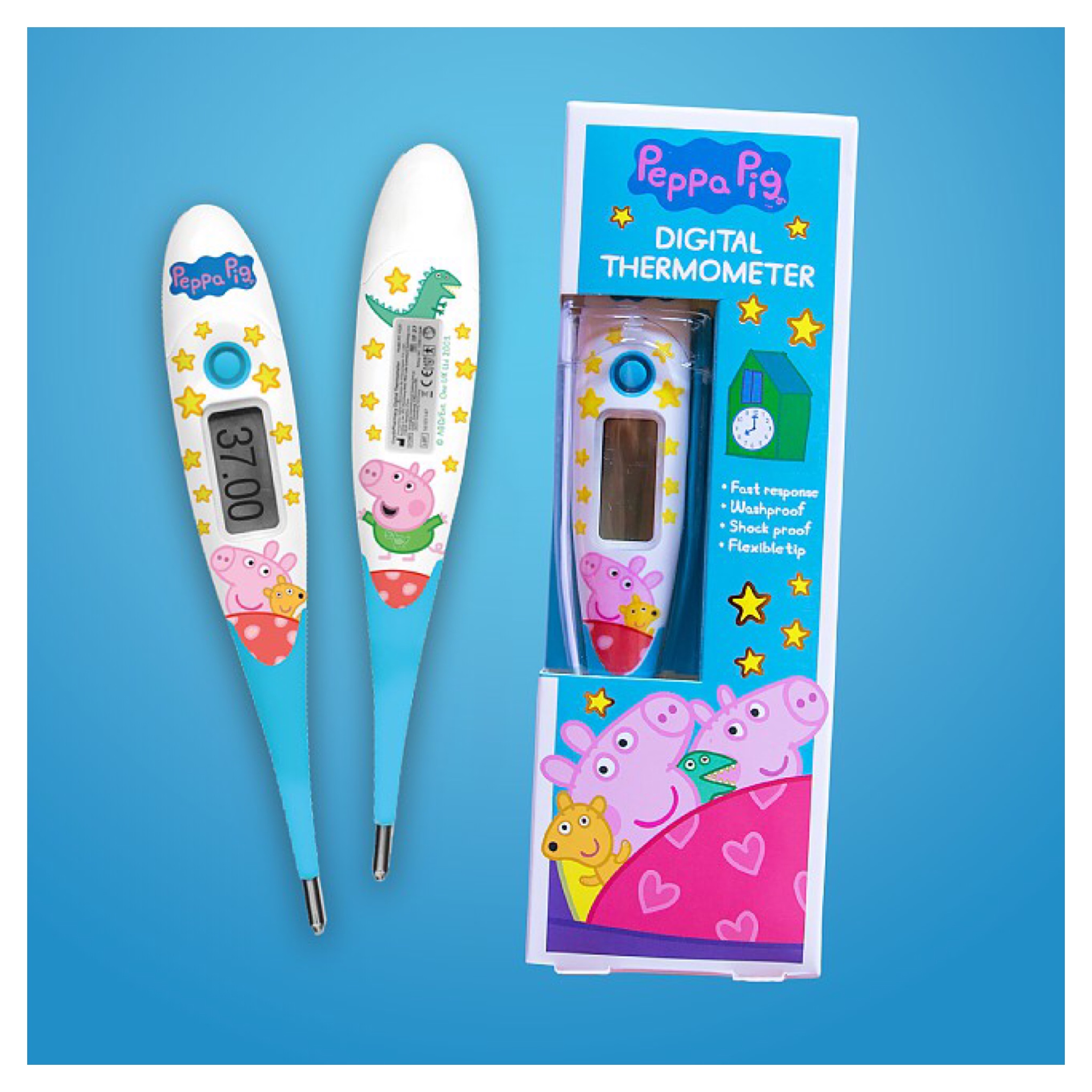 ปรอทวัดอุณหภูมิแบบดิจิตอล Jellyworks Peppa Pig Digital Thermometer (Star)