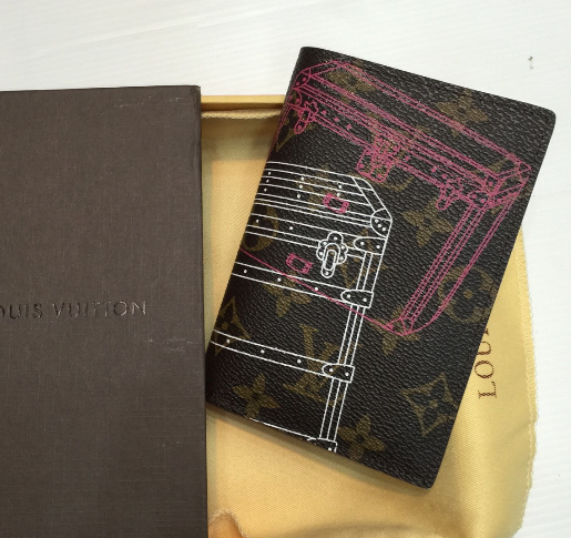 ซองใส่พาสปอร์ต lv passport cover รุ่นใหม่ 2015 สีน้ำตาล ลาย monogram