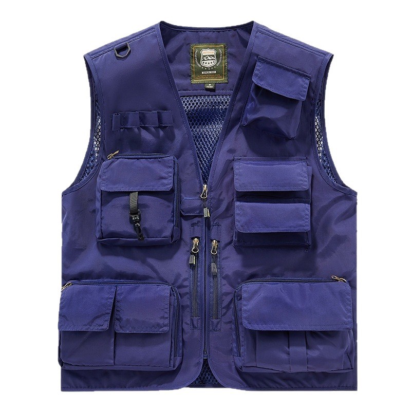 เสื้อกั๊กพิมพ์ลายหลายกระเป๋าสำหรับผู้ชายไซส์ใหญ่ในช่วงฤดูร้อนใหม่สำหรับผู้ชายและผู้หญิง เสื้อกั๊กถ่ายภาพกลางแจ้ง เสื้อกั๊กปีนเขา N6811003 สีภาพ S-6XL