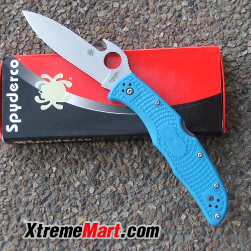 มีดพับ Spyderco Endura4 C10 PGYW Emerson Opening VG-10 Blade Tactical Folding Knife (สีฟ้า)