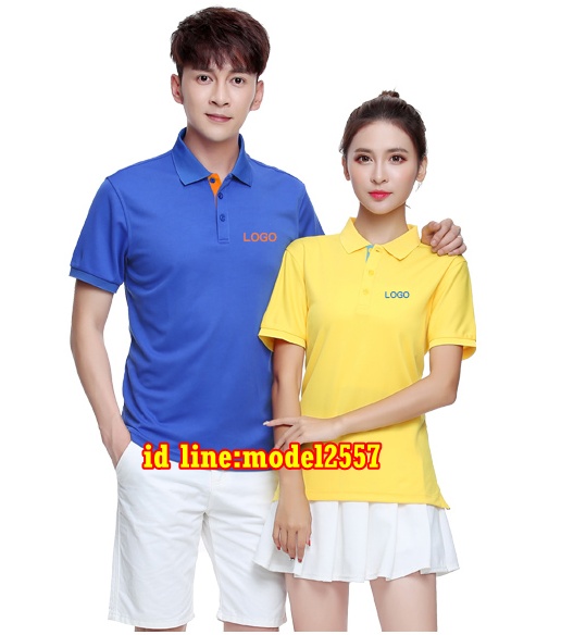 P6110002 เสื้อยูนิฟอร์มโปโลหลากสีแขนสั้น P6110002 สีภาพ S-3XL