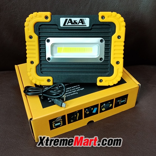 ไฟฉายสปอร์ตไลท์ LA&A 6003B สว่าง 750 ลูเมน 4400mAh LED Work Light 10W COB LED 3โหมด(ของแท้)