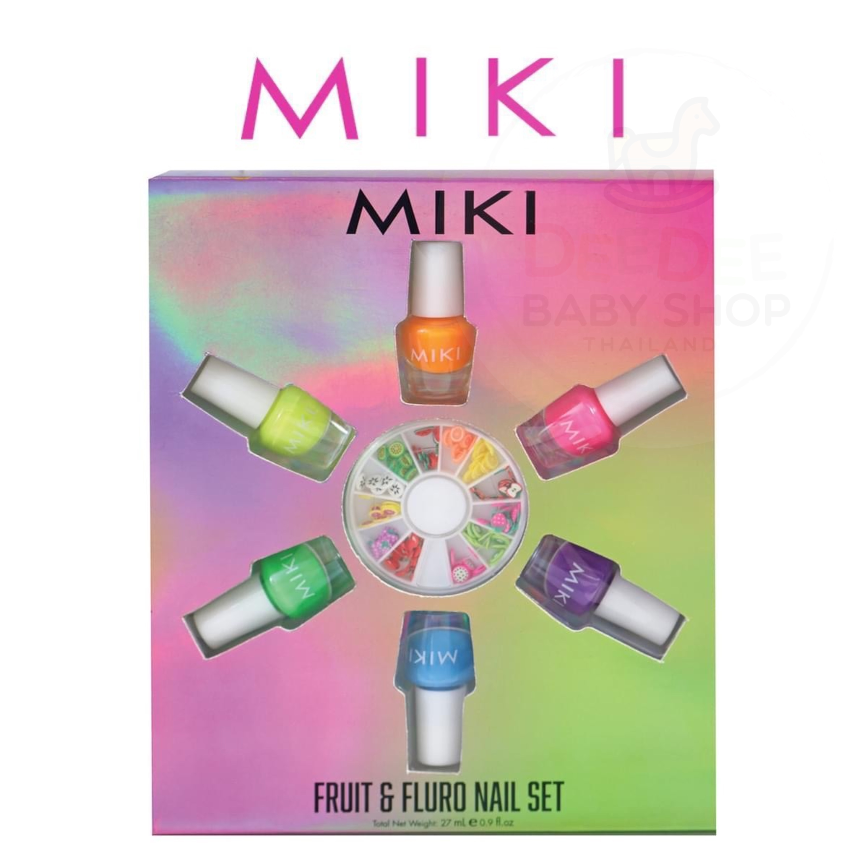 ชุดสีทาเล็บสะท้อนแสง MIKI Fruit & Fluro Nail Set