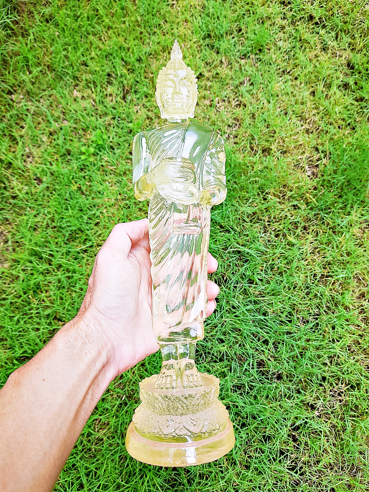 รูปหล่อ หลวงพ่อไหลมาเทมา(พระพุทธรูป สมเด็จองค์ปฐม ปาง อุ้มบาตร) เนื้อเรซิ่นใส - (เข้าพิธีปลุกเสกที่ วัดพันท้ายนรสิงห์) ปี2562 #รับประกันแท้