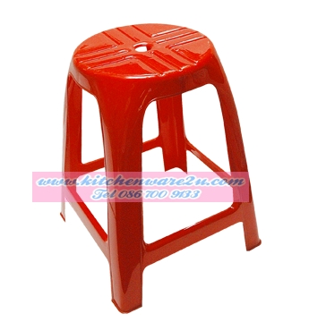 P04064 เก้าอี้กลมขายาว (27*27*44 cm) No.158 อย่างหนา ราคาส่งต่อโหล : 12 ตัว (เฉลี่ย 70 บ/ตัว)