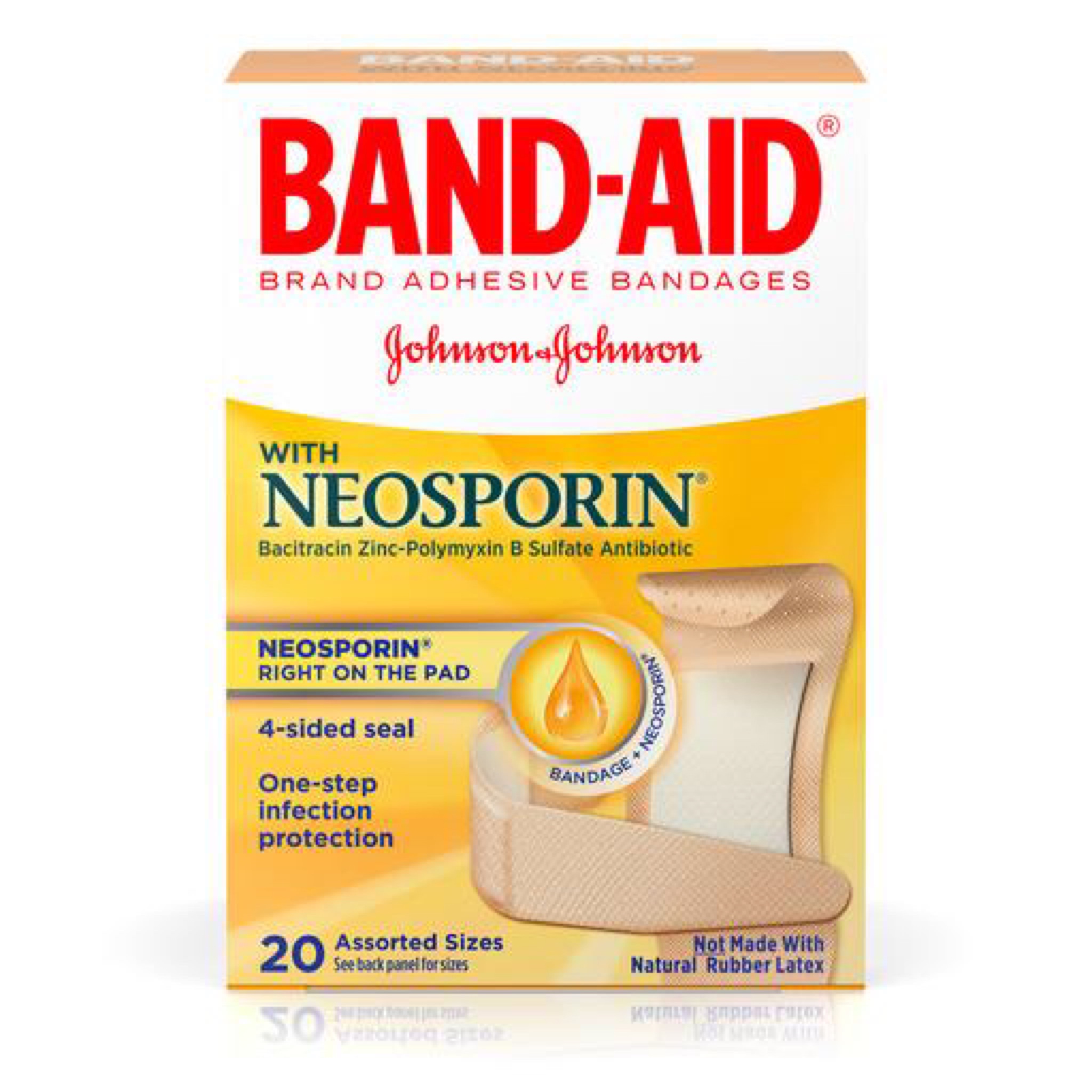 พลาสเตอร์ปิดแผลพร้อมยาฆ่าเชื้อ Johnson & Johnson BAND-AID Infection Defense with Neosporin