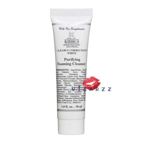 (Tester) Kiehl's Clearly Corrective Brightening & Exfoliating Daily Cleanser 30mL โฟมทำความสะอาด พร้อมสครับเนื้อละเอียด ให้ความสะอาดอย่างล้ำลึก อุดมไปด้วยเซราไมด์ เพื่อรักษาสมดุลน้ำหล่อเลี้ยงผิว